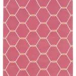 Duri Modern Pembe Pamuk Üstü Yün El Dokuma Kilim-108x172