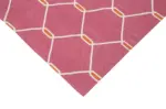 Duri Modern Fuşya Pamuk Üstü Yün El Dokuma Kilim-107x165 - Görsel 4