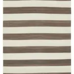 Duri Modern Kahverengi Pamuk Üstü Yün El Dokuma Kilim-104x170