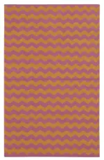 Duri Modern Turuncu Pamuk Üstü Yün El Dokuma Kilim-106x168