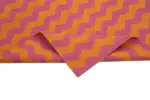 Duri Modern Turuncu Pamuk Üstü Yün El Dokuma Kilim-106x168 - Görsel 6