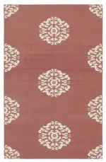 Duri Modern Kırmızı Pamuk Üstü Yün El Dokuma Kilim-111x170