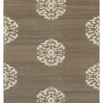 Duri Modern Kahverengi Pamuk Üstü Yün El Dokuma Kilim-110x166