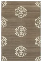 Duri Modern Kahverengi Pamuk Üstü Yün El Dokuma Kilim-110x166