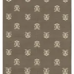 Duri Modern Kahverengi Pamuk Üstü Yün El Dokuma Kilim-110x163