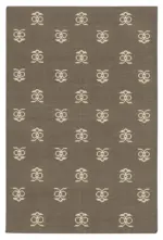 Duri Modern Kahverengi Pamuk Üstü Yün El Dokuma Kilim-110x163