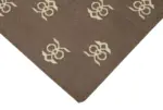 Duri Modern Kahverengi Pamuk Üstü Yün El Dokuma Kilim-110x163 - Görsel 4