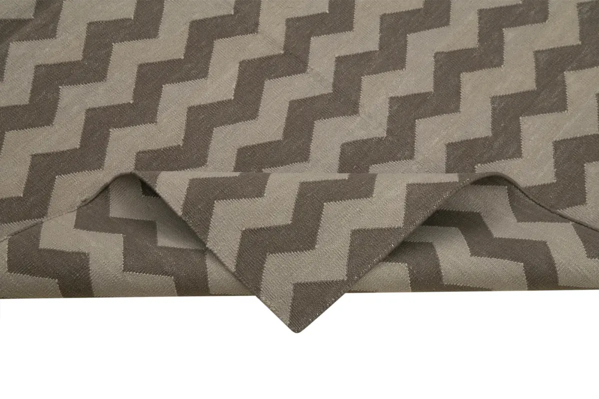 Duri Modern Kahverengi Pamuk Üstü Yün El Dokuma Kilim-106x166 - Görsel 6