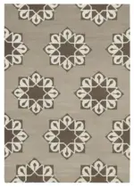 Duri Modern Kahverengi Pamuk Üstü Yün El Dokuma Kilim-116x164