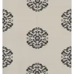 Duri Modern Siyah Pamuk Üstü Yün El Dokuma Kilim-107x163