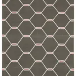 Duri Modern Kahverengi Pamuk Üstü Yün El Dokuma Kilim-110x168