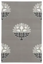 Duri Modern Beyaz Pamuk Üstü Yün El Dokuma Kilim-110x166