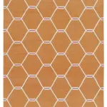 Duri Modern Turuncu Pamuk Üstü Yün El Dokuma Kilim-105x171