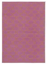 Duri Modern Fuşya Pamuk Üstü Yün El Dokuma Kilim-115x166