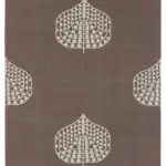 Duri Modern Kahverengi Pamuk Üstü Yün El Dokuma Kilim-115x168