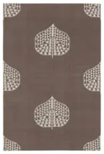 Duri Modern Kahverengi Pamuk Üstü Yün El Dokuma Kilim-115x168