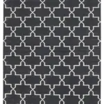 Duri Modern Siyah Pamuk Üstü Yün El Dokuma Kilim-106x169