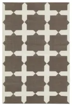 Duri Modern Kahverengi Pamuk Üstü Yün El Dokuma Kilim-115x170