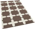 Duri Modern Kahverengi Pamuk Üstü Yün El Dokuma Kilim-115x170 - Görsel 2