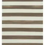 Duri Modern Kahverengi Pamuk Üstü Yün El Dokuma Kilim-107x166