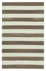 Duri Modern Kahverengi Pamuk Üstü Yün El Dokuma Kilim-107x166