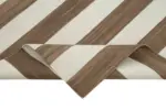 Duri Modern Kahverengi Pamuk Üstü Yün El Dokuma Kilim-107x166 - Görsel 6