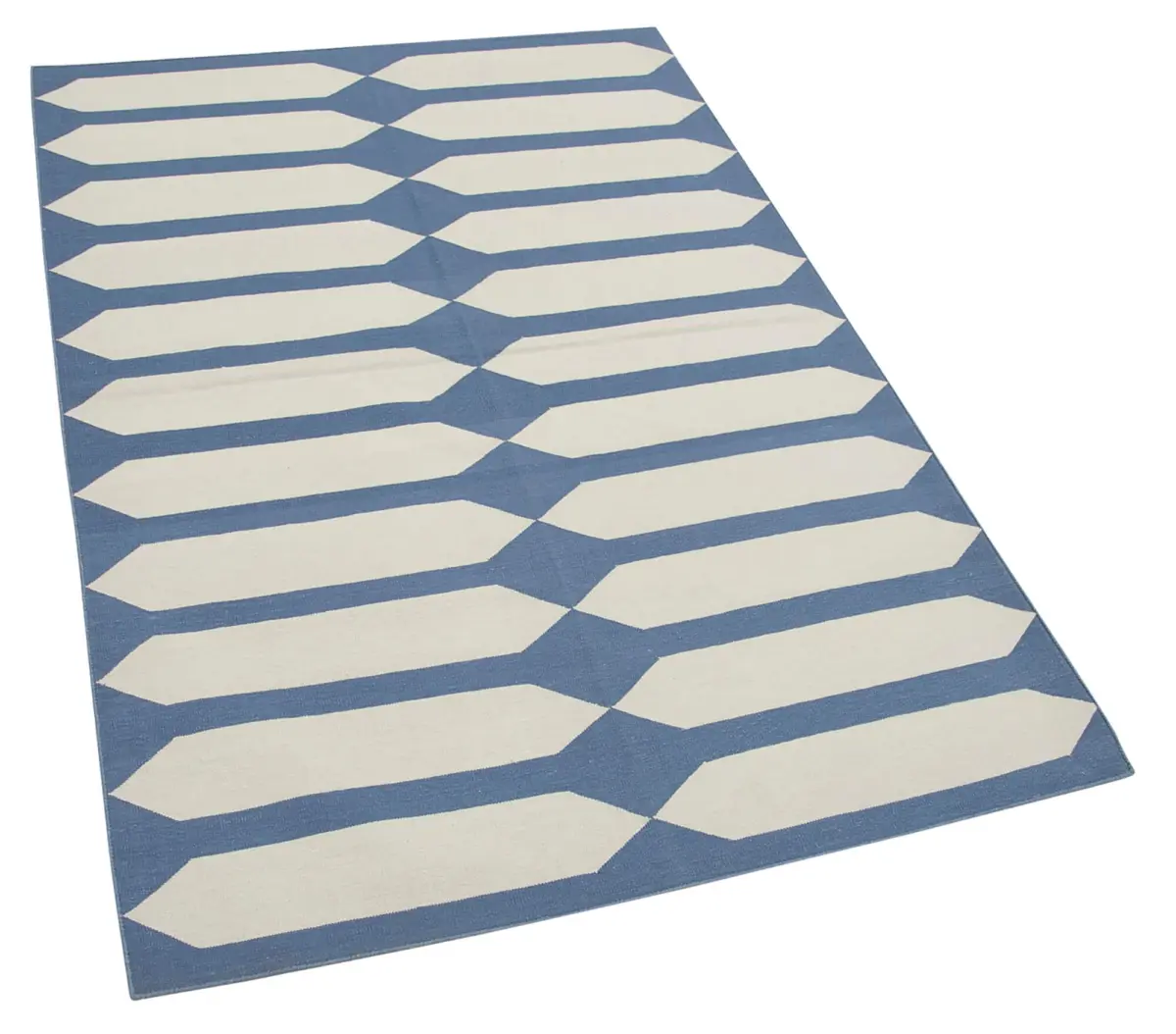 Duri Modern Mor Pamuk Üstü Yün El Dokuma Kilim-110x170 - Görsel 2