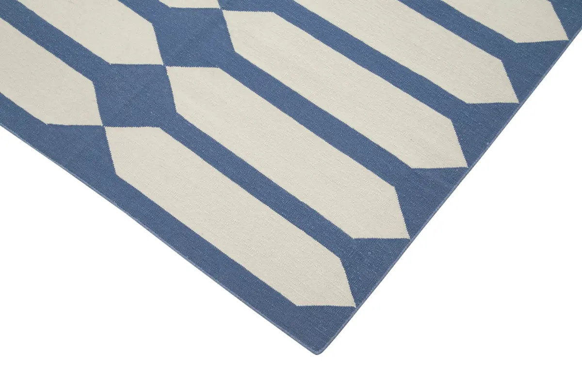 Duri Modern Mor Pamuk Üstü Yün El Dokuma Kilim-110x170 - Görsel 4