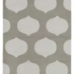 Duri Modern Gri Pamuk Üstü Yün El Dokuma Kilim-107x165