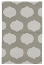 Duri Modern Gri Pamuk Üstü Yün El Dokuma Kilim-107x165