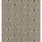 Duri Modern Gri Pamuk Üstü Yün El Dokuma Kilim-110x163