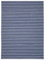 Duri Modern Mavi Pamuk Üstü Yün El Dokuma Kilim-305x415