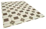 Duri Modern Kahverengi Pamuk Üstü Yün El Dokuma Kilim-240x307 - Görsel 2