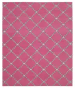 Duri Modern Pembe Pamuk Üstü Yün El Dokuma Kilim-250x303