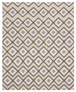 Duri Modern Bej Pamuk Üstü Yün El Dokuma Kilim-250x307