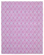 Duri Modern Pembe Pamuk Üstü Yün El Dokuma Kilim-240x303