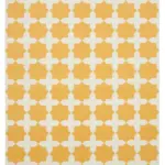 Duri Modern Sarı Pamuk Üstü Yün El Dokuma Kilim-252x300