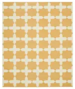 Duri Modern Sarı Pamuk Üstü Yün El Dokuma Kilim-240x292