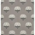 Duri Modern Gri Pamuk Üstü Yün El Dokuma Kilim-250x304