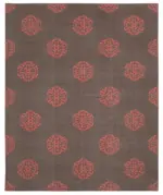 Duri Modern Kahverengi Pamuk Üstü Yün El Dokuma Kilim-246x300