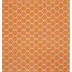 Duri Modern Turuncu Pamuk Üstü Yün El Dokuma Kilim-247x295