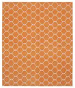 Duri Modern Turuncu Pamuk Üstü Yün El Dokuma Kilim-247x295