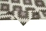 Duri Modern Kahverengi Pamuk Üstü Yün El Dokuma Kilim-242x300 - Görsel 6