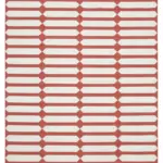 Duri Modern Kırmızı Pamuk Üstü Yün El Dokuma Kilim-245x300