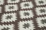 Duri Modern Kahverengi Pamuk Üstü Yün El Dokuma Kilim-253x303 - Görsel 5