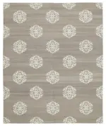 Duri Modern Kahverengi Pamuk Üstü Yün El Dokuma Kilim-244x297