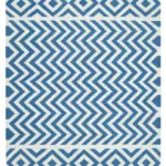 Duri Modern Mavi Pamuk Üstü Yün El Dokuma Kilim-242x297