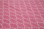 Duri Modern Pembe Pamuk Üstü Yün El Dokuma Kilim-247x297 - Görsel 5