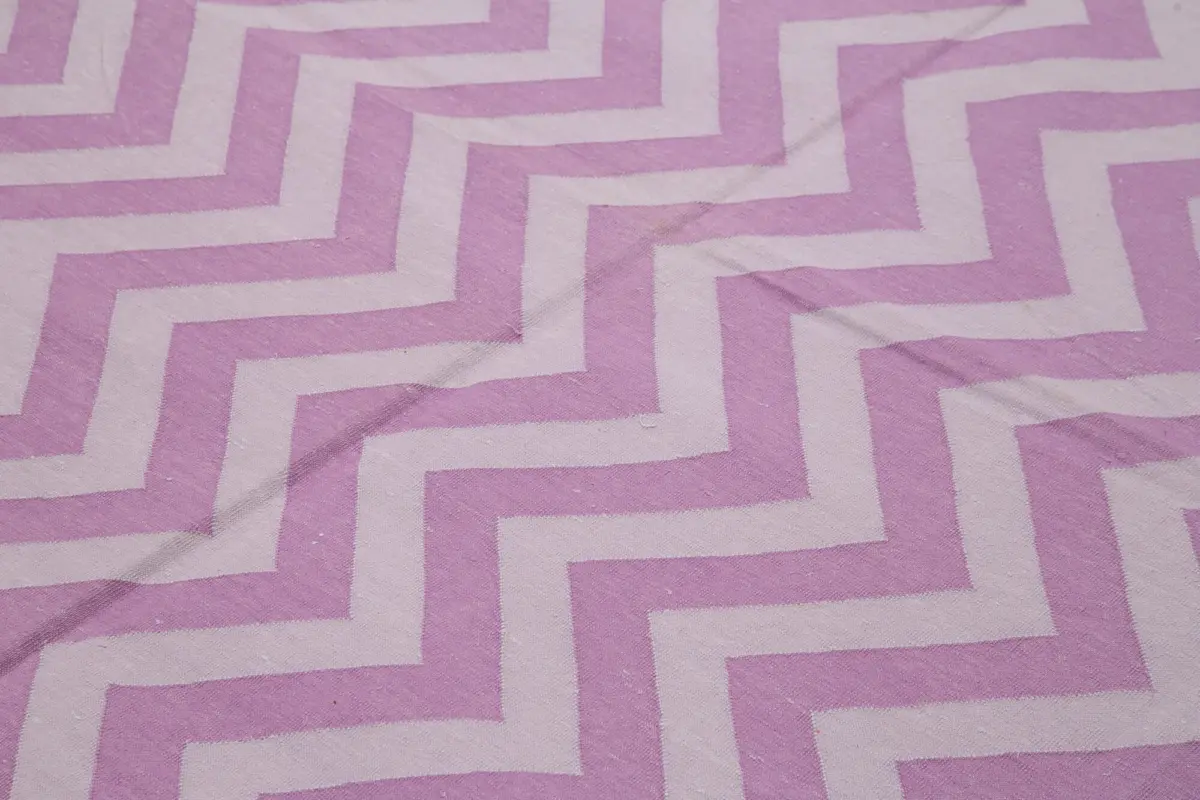 Duri Modern Mor Pamuk Üstü Yün El Dokuma Kilim-242x297 - Görsel 5