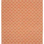 Duri Modern Turuncu Pamuk Üstü Yün El Dokuma Kilim-253x300